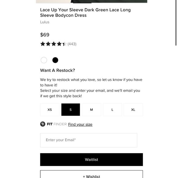 Lulu's Dark Green Mini Dress with Long Sleeve and lace -Size Small - Picture 8 of 9